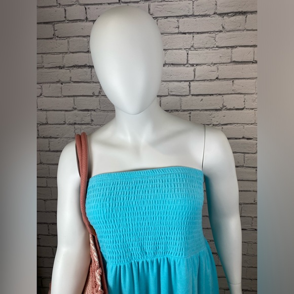 NWT Torrid Blue Beach Coverup Smocked Dress size 5x - Picture 3 of 8